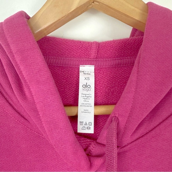 Rare ALO Yoga Accolade Hoodie Raspberry Sorbet, Size XS - Picture 4 of 5
